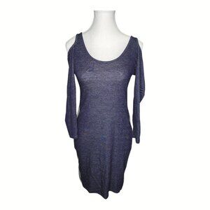 Venus Cold Shoulder Faux Denim Sequin Dress Size XS
